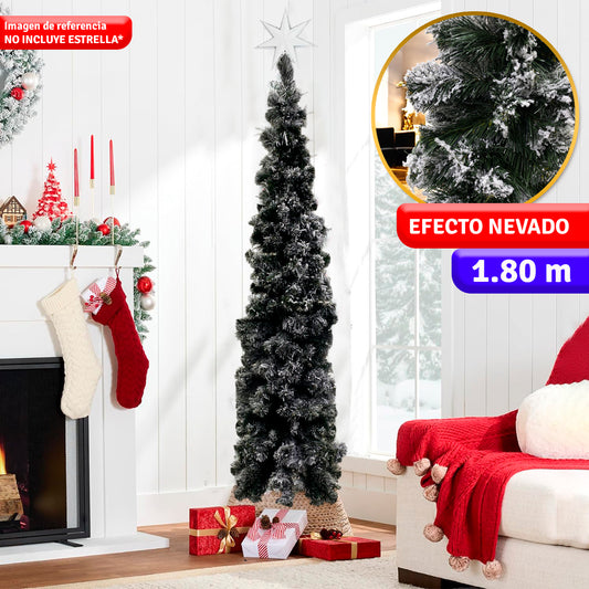 Árbol Navidad Lápiz Nevado 1.80m FEX10